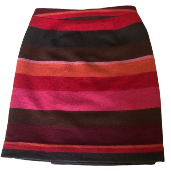 Loft 00 petite pencil short skirt striped pattern fall - Picture 3 of 8